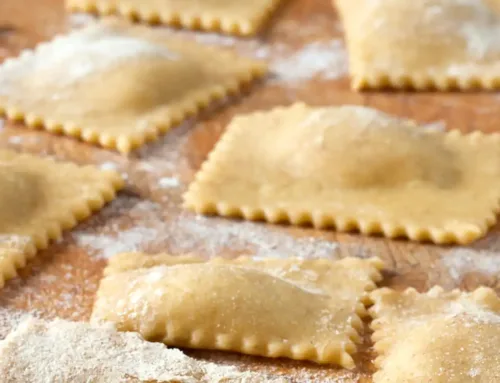 Ravioli di burrata e acciughe